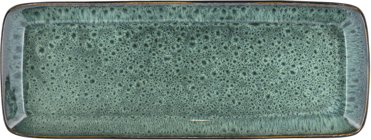 Serveringsfad rektangul&aelig;rt 38 x 14 cm Sort/Gr&oslash;n
