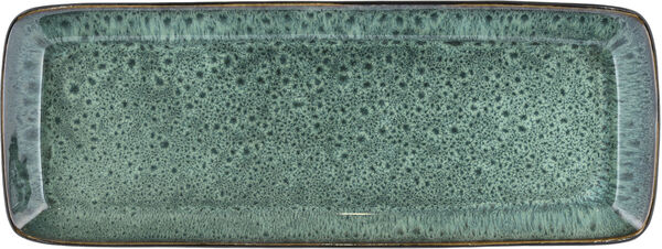 Serveringsfad rektangulært 38 x 14 cm Sort/Grøn