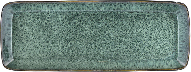 Serveringsfad rektangulært 38 x 14 cm Sort/Grøn
