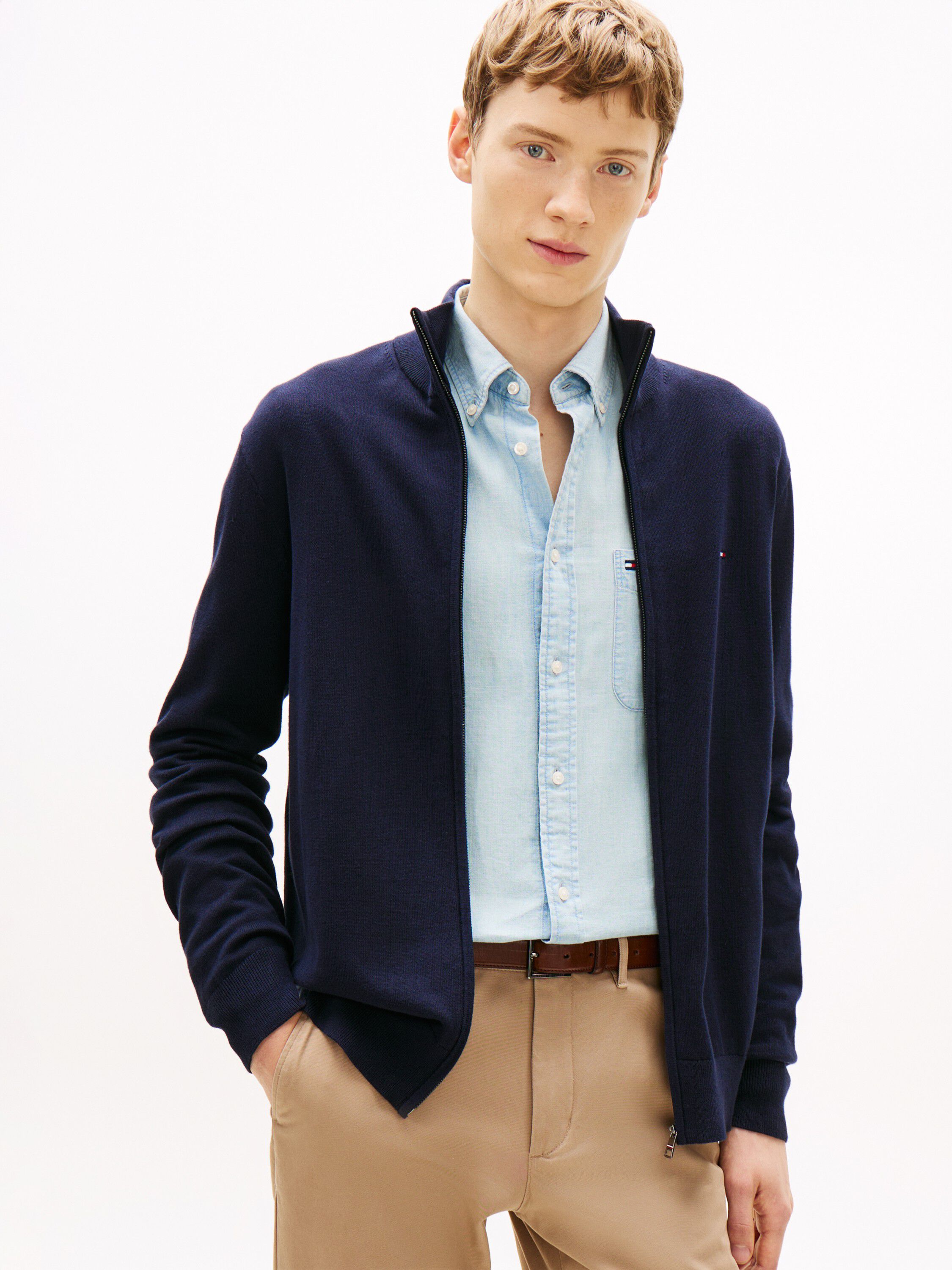 ESSENTIAL COTTON ZIP THRU