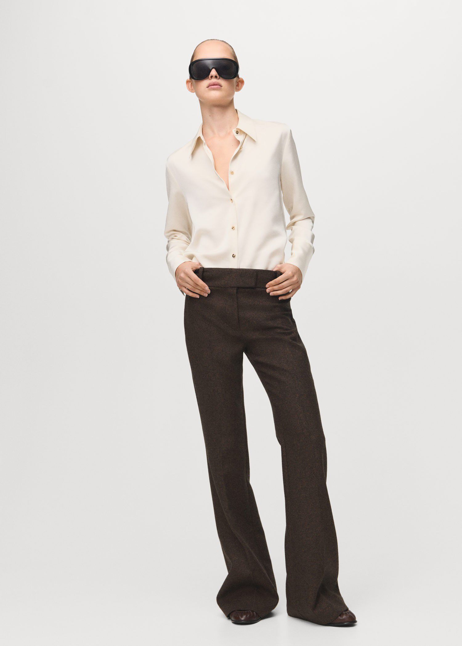 Satin finish flowy shirt