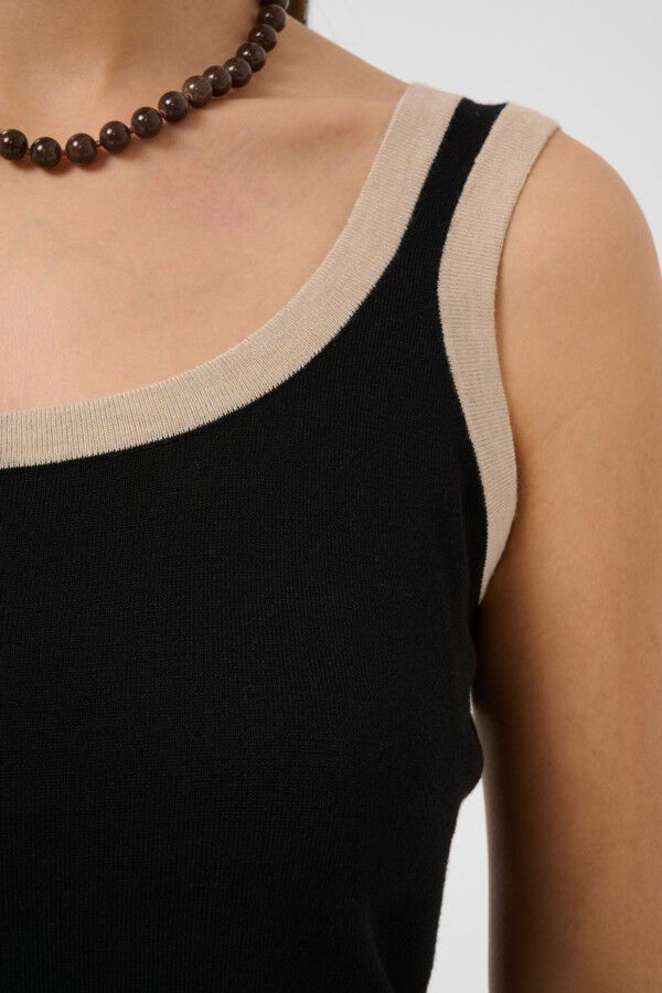 KAlizza Contrast Knit Top