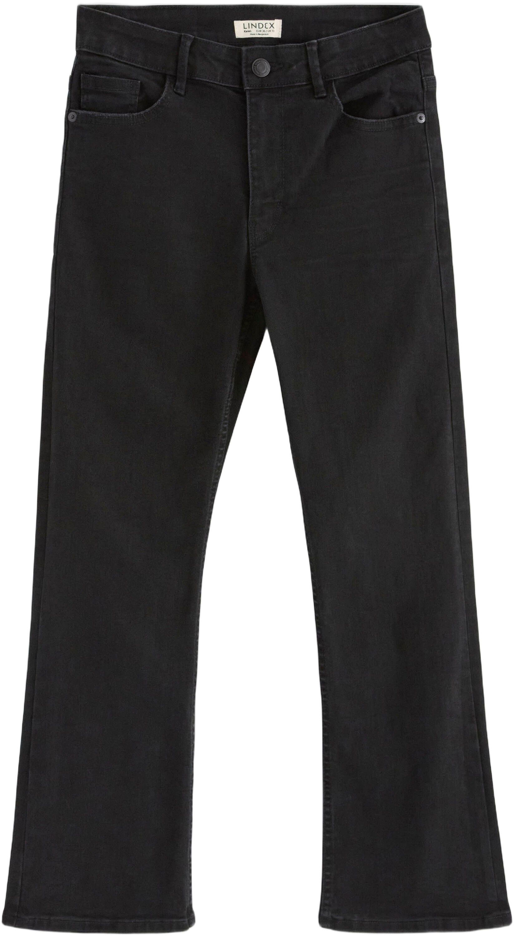 Midtaljede jeans i bomuldsdenim med