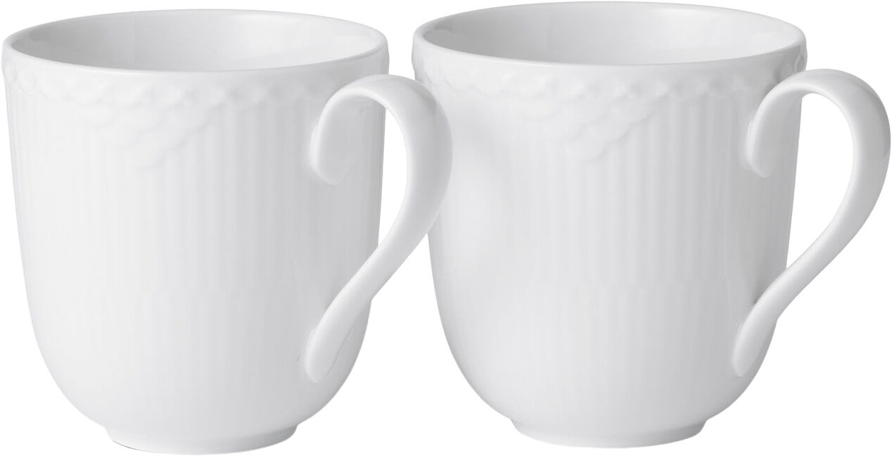 Hvid Halvblond krus 2stk 37cl