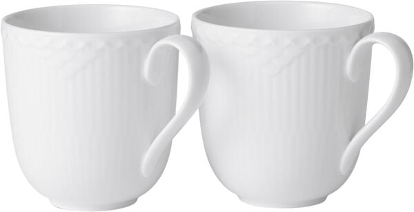 Hvid Halvblond krus 2stk 37cl