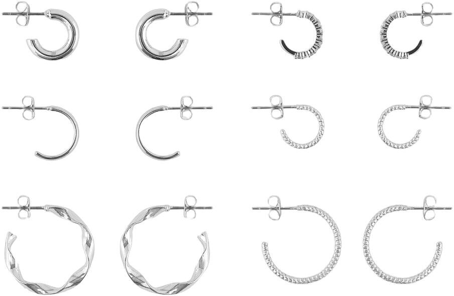 PCDIONA HOOP EARRINGS 6-PACK