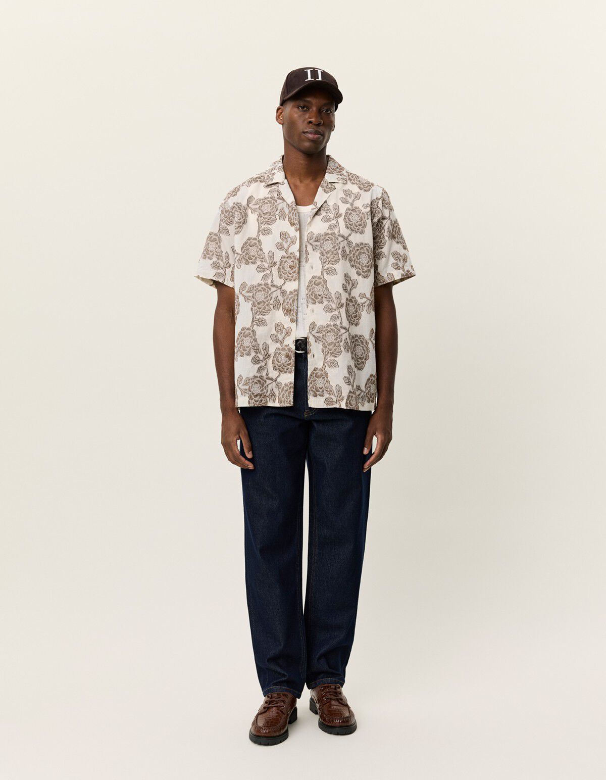Lesley Flower Jacquard SS Shirt
