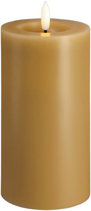 Moods & More - LED Pillar Candles, Silk, Melted, Honey musta