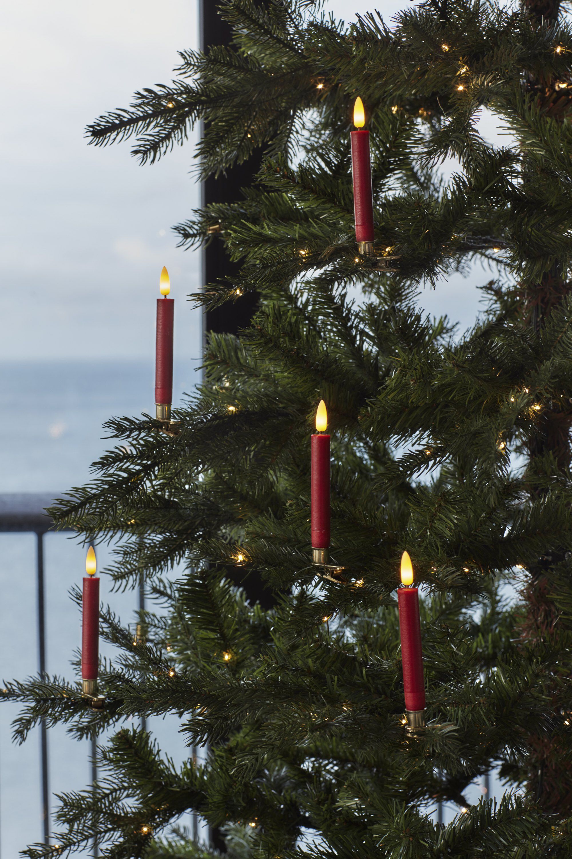 Sille Voks Juletr&aelig;slys 10-pak, R&oslash;d