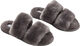 Slippers Straps (of 100% New Zealand Sheepskin) Dark Grey