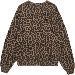 MILES SWEATSHIRT - BLACK AND BROWN LEOPARD