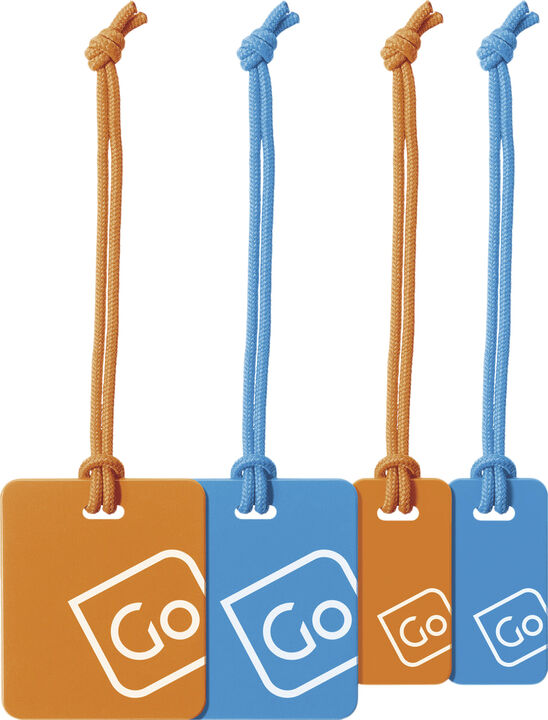 Luggage Tags Family Pack Blue/Orange