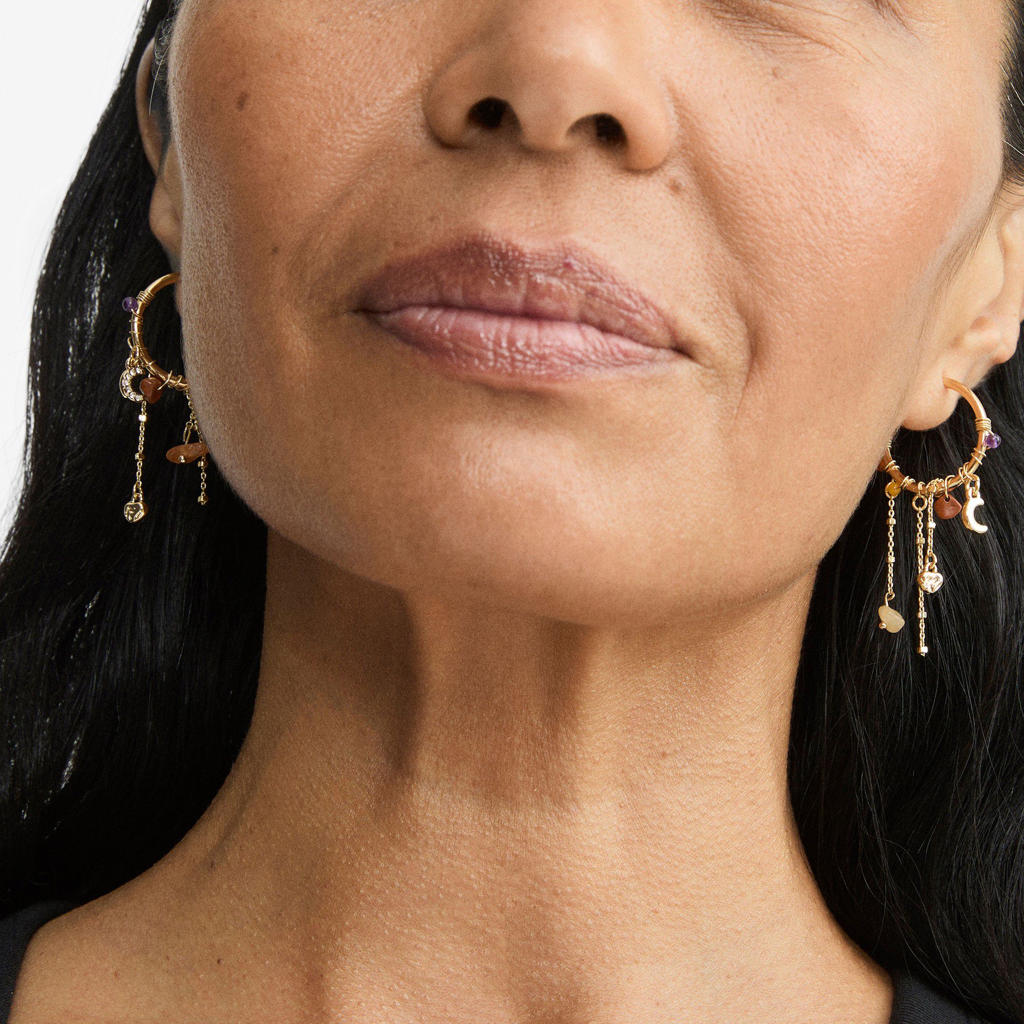 NARI earrings gold-plated