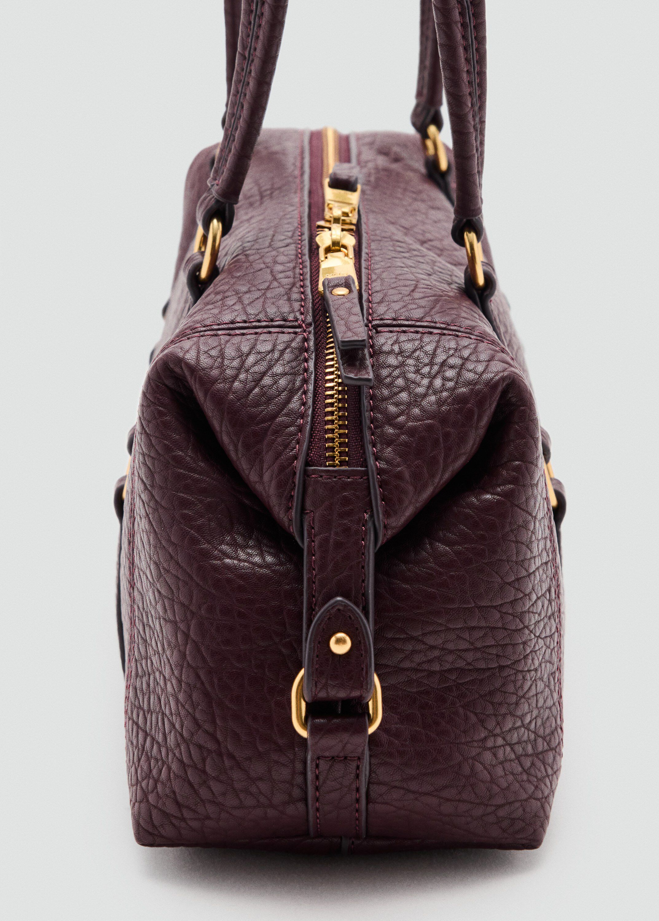 Faux-leather shoulder bag