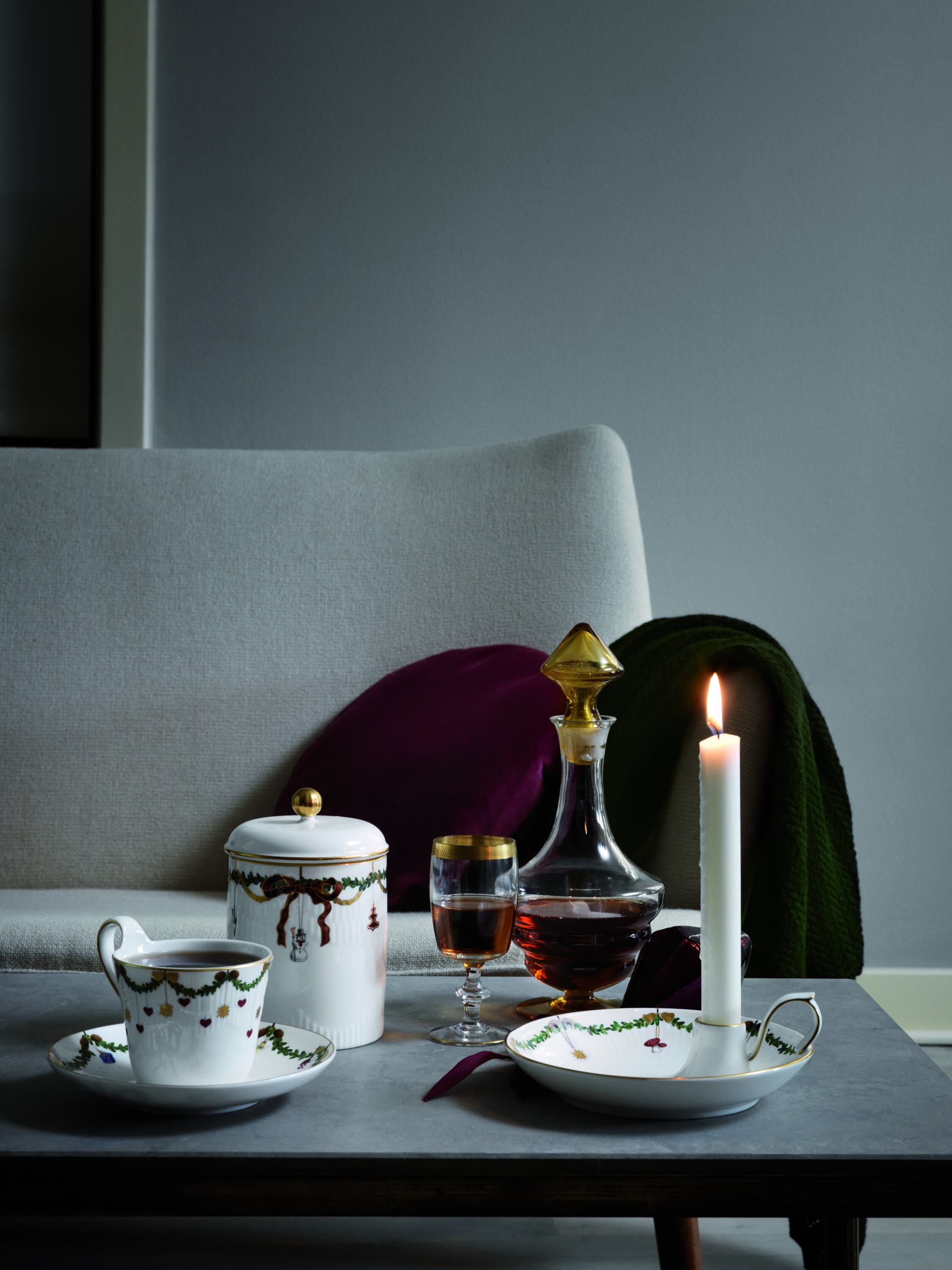 Stjerne Riflet Jul lysestage