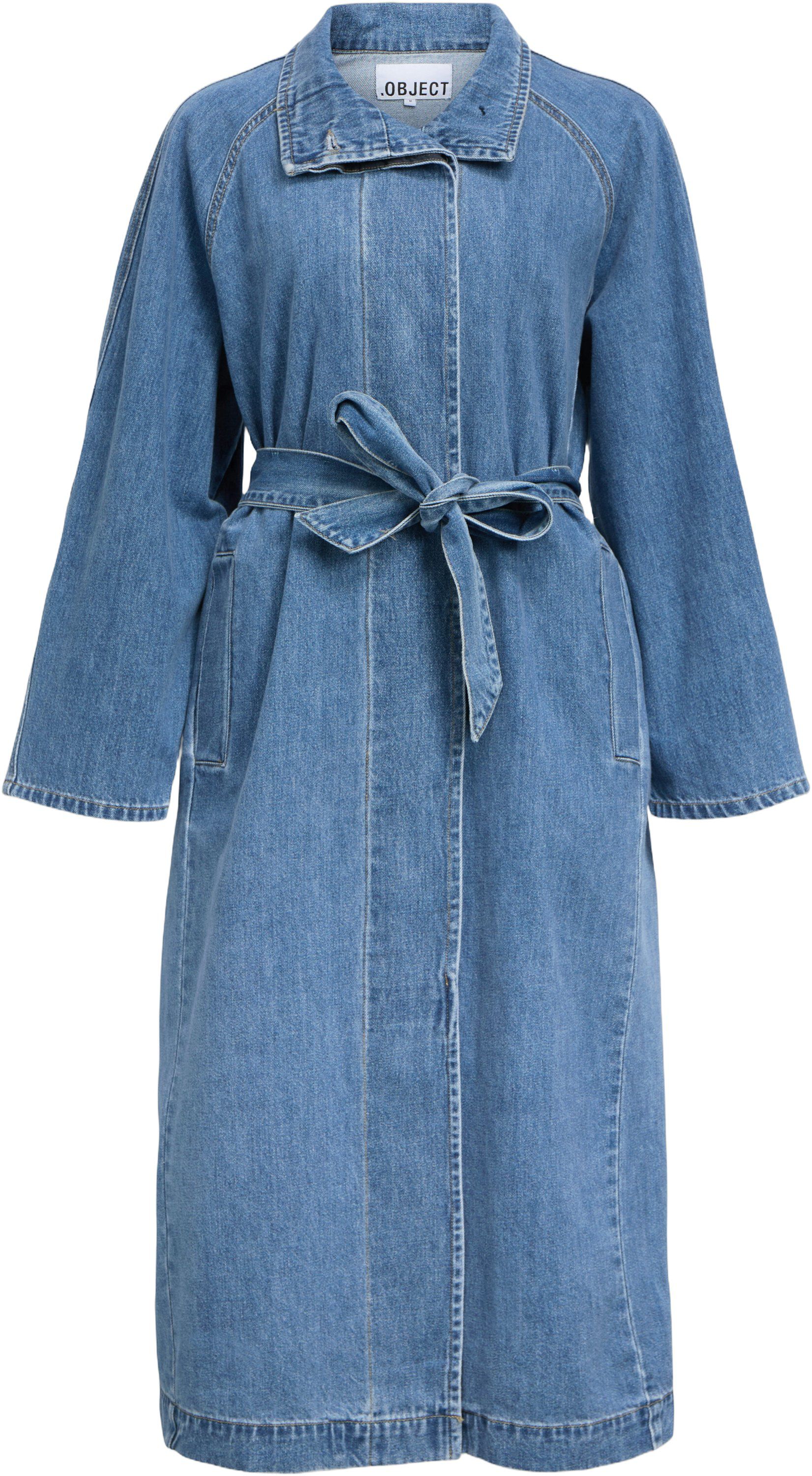 OBJTRINNA L/S DENIM TRENCHCOAT NOOS