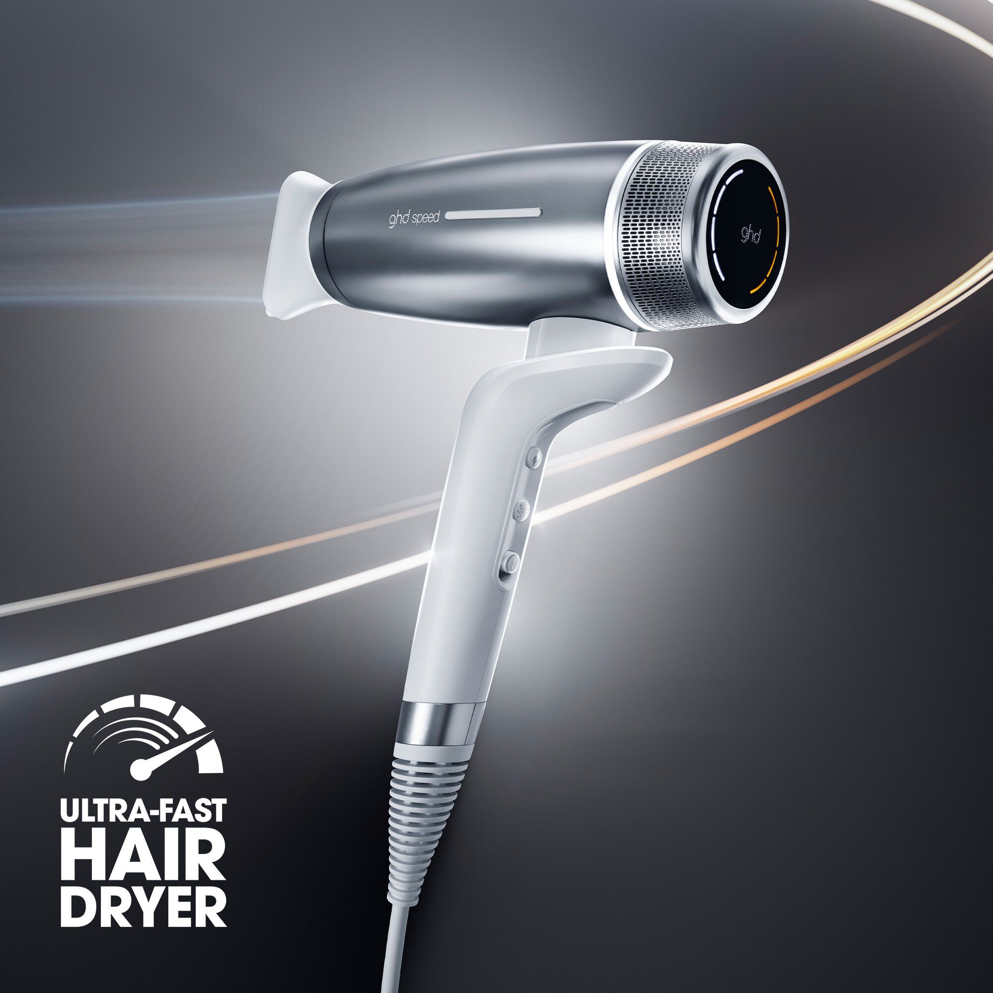 ghd Speed - Hair Dryer Silver White