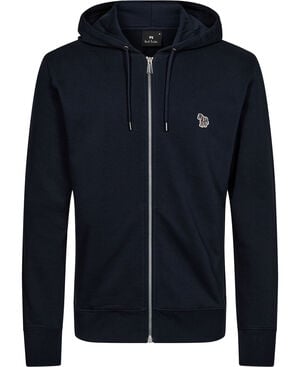 MENS REG FIT ZIP HOODY ZEBRA