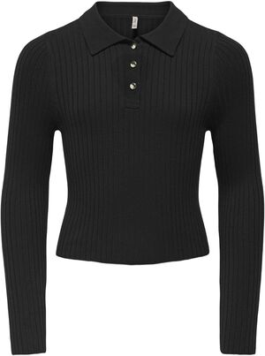 KOGMILA LS RIB BUTTON POLO NECK CP