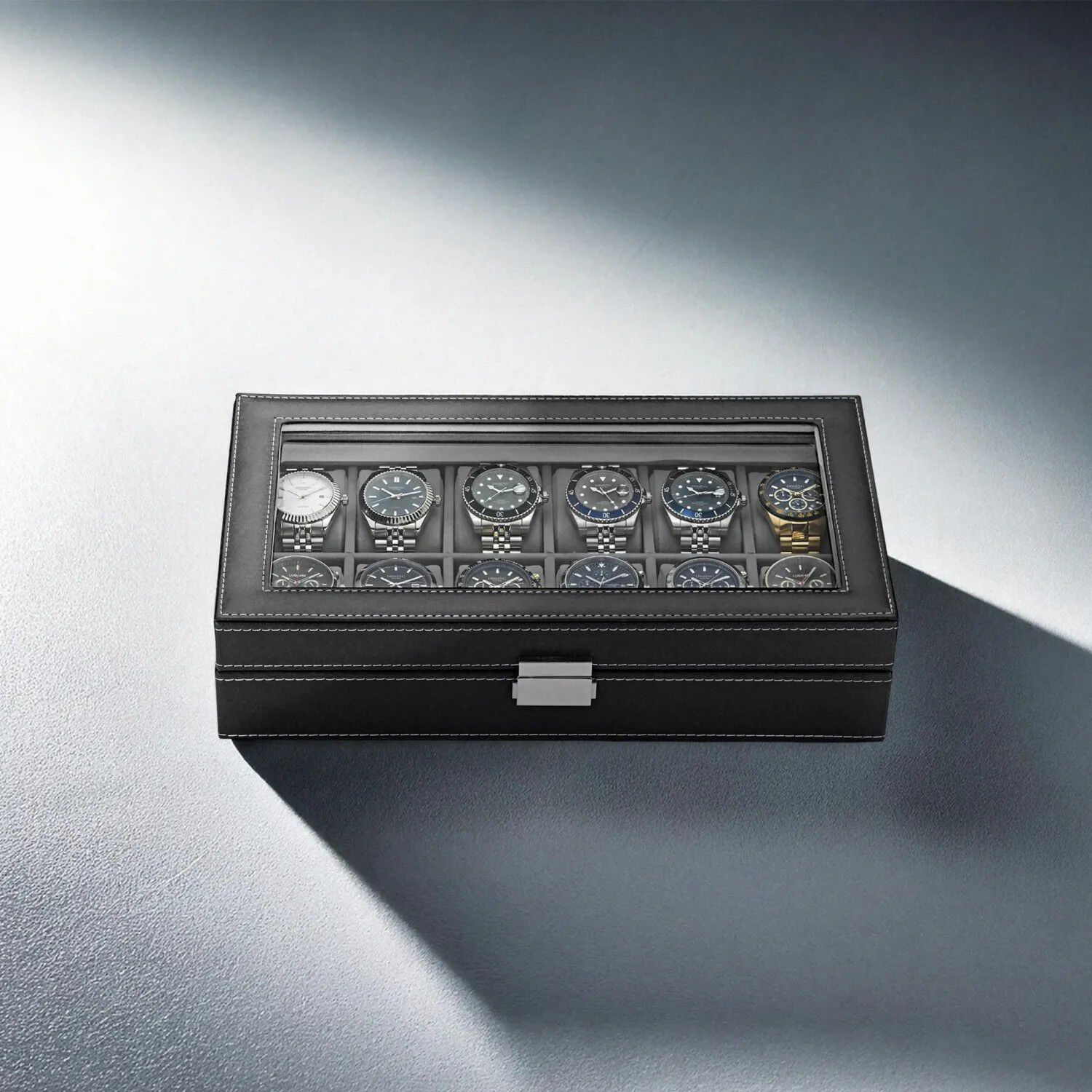 Ditur Watch Box 12 Watches Black Synthetic leather DIT000023