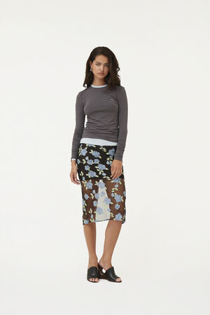 Mesh Pencil Skirt