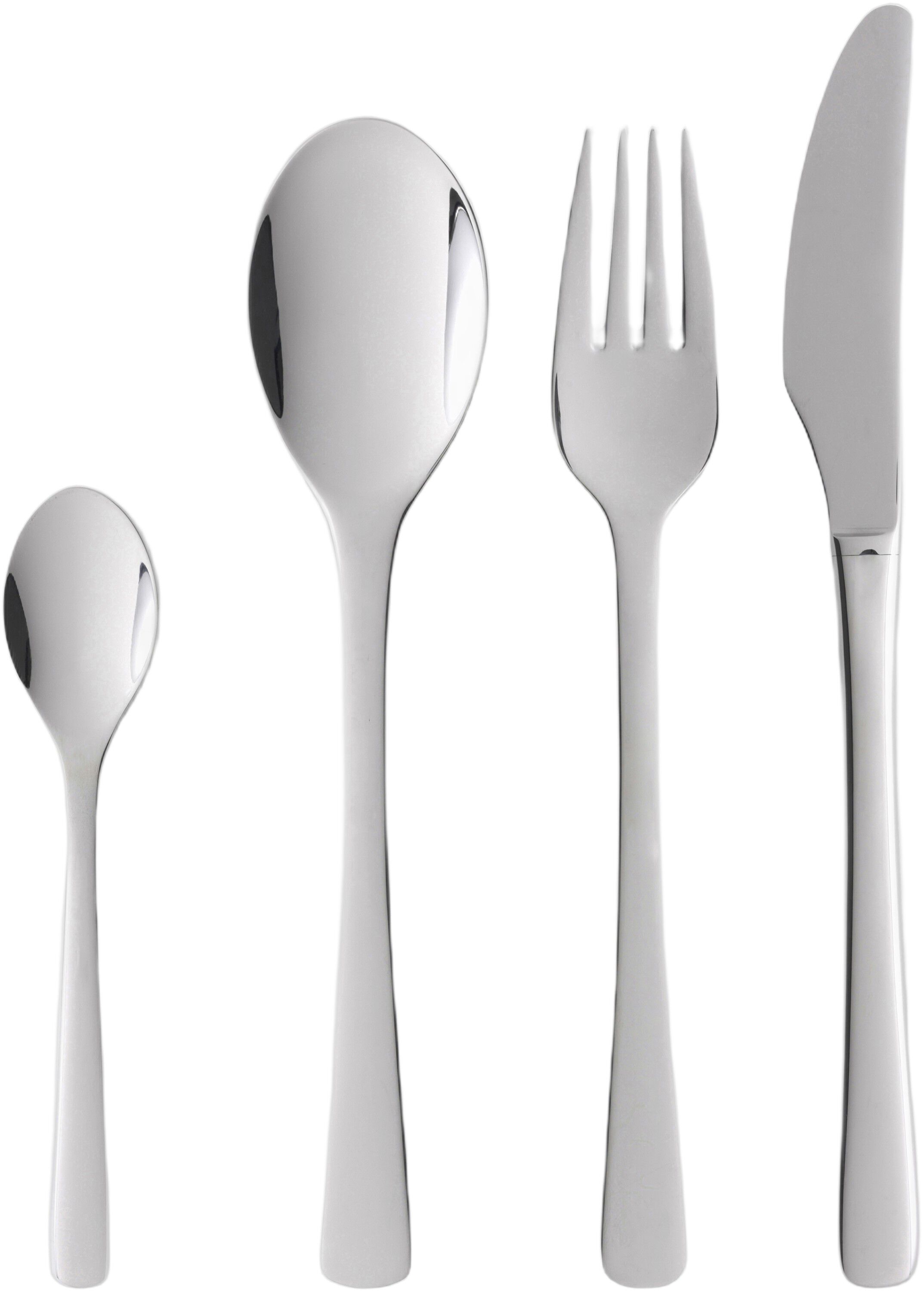 Bestiks&aelig;t Steel Line 16 dele Blankt st&aring;l