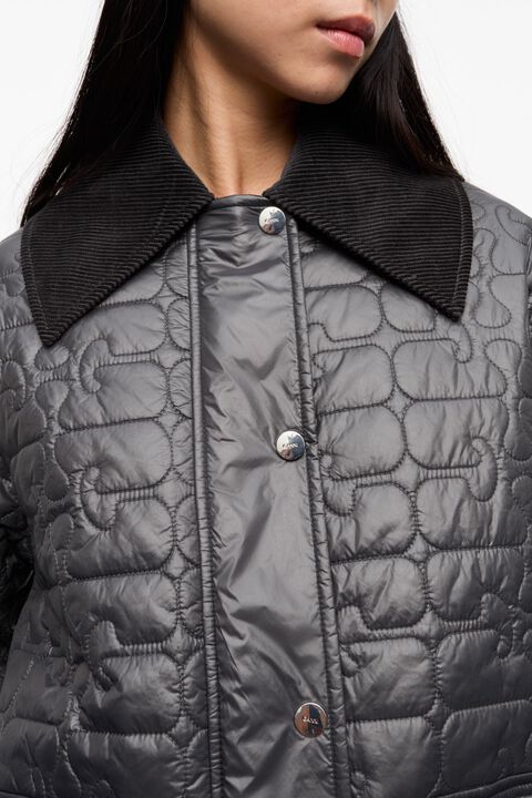 Shiny Quilt Midi Jacket