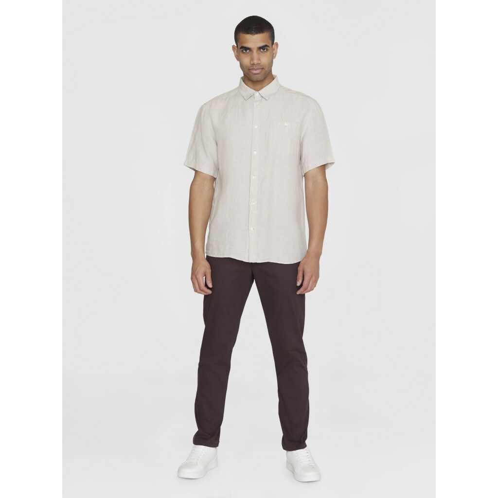 Regular linen short sleeve shirt - GOTS/Vegan