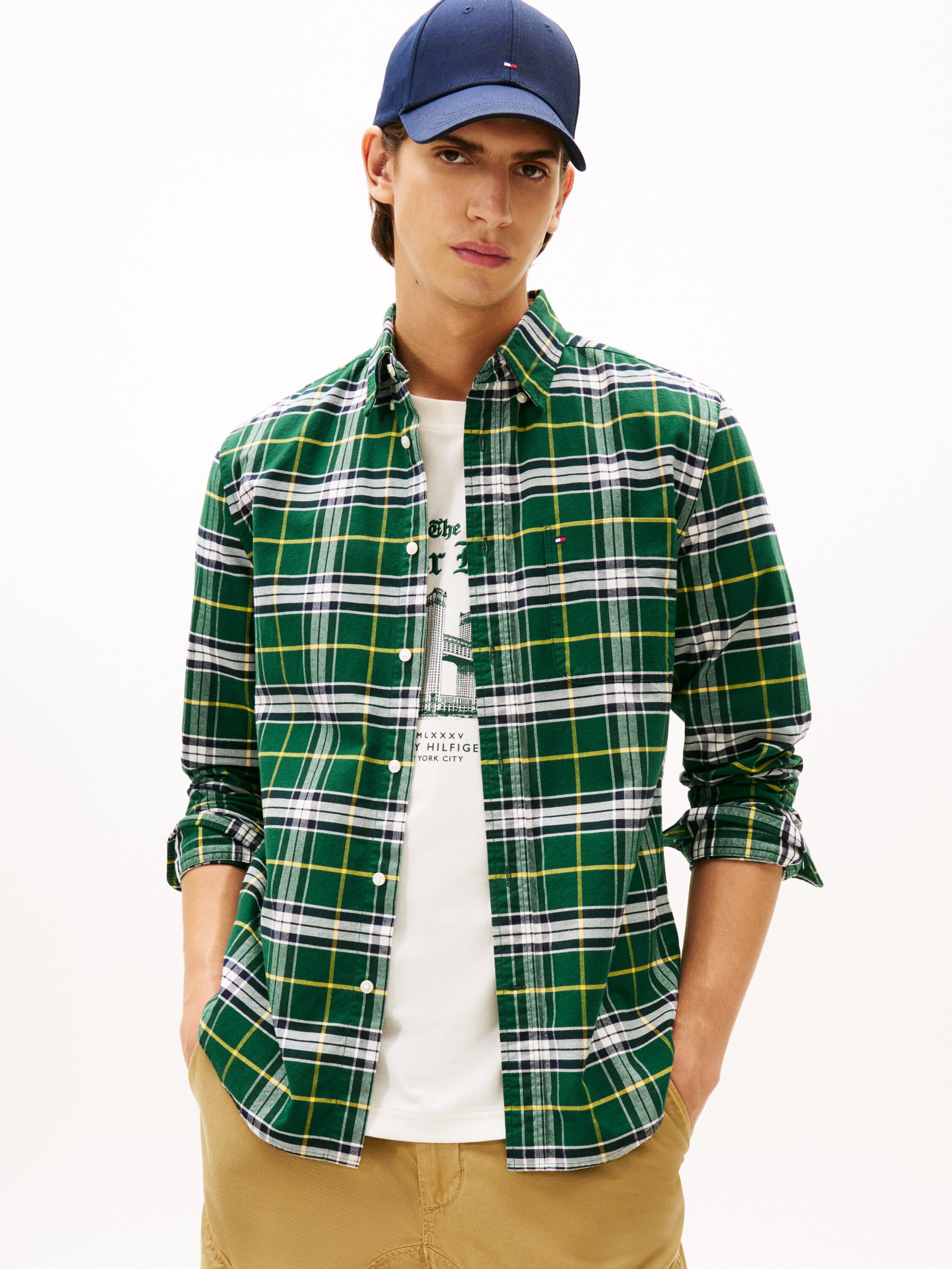 BRUSHED OXFORD CHECK RF SHIRT