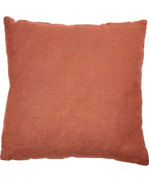 LINEN/RUST, PYNTEPUDE 48x48 CM
