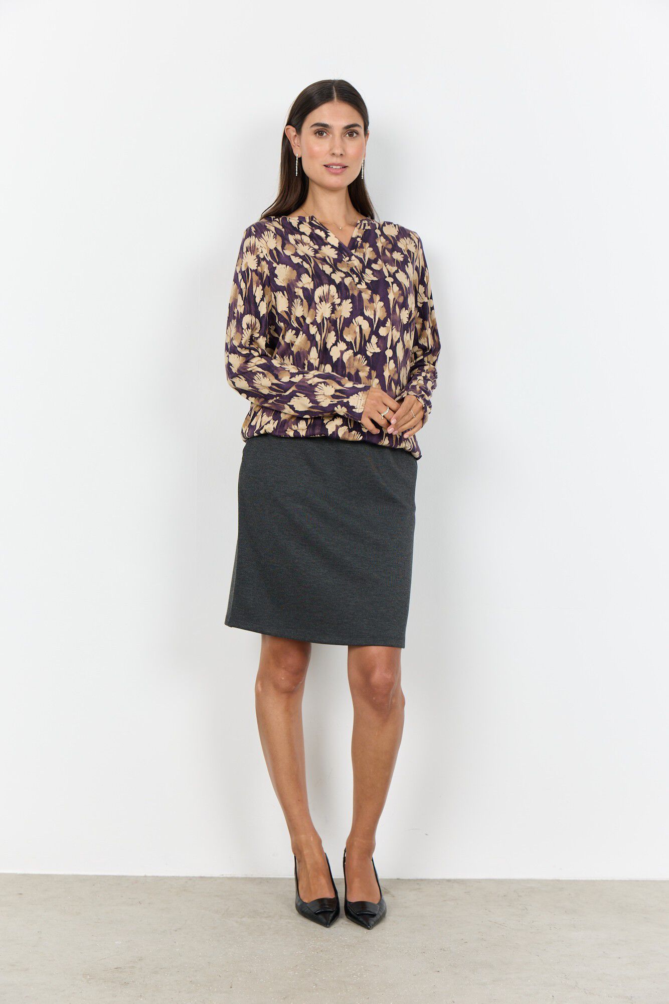 SC-FELICITY AOP 525 Bluse Lilla