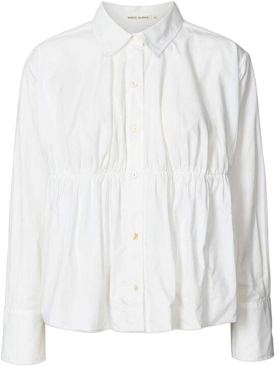 Poplin puffed hem shirt - Sophie