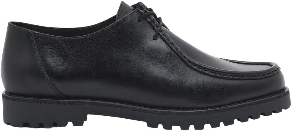 Ollie Moc Toe - Black Leather