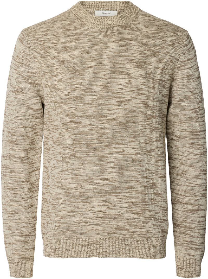 Slhdane Ls Knit Structure Crew Neck