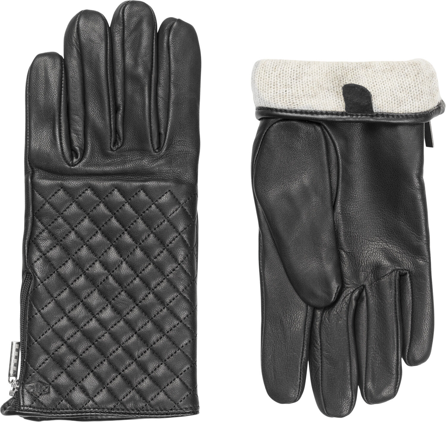 MJM Glove Lucille Quilted Sheepskin Black
