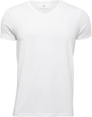 T-shirt med v-hals i bambus