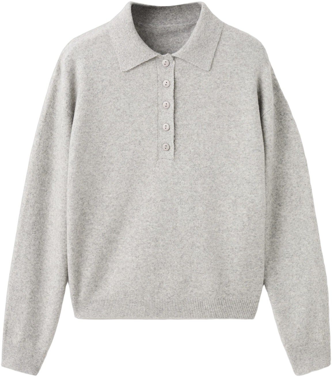 Long-sleeved polo-neck sweater