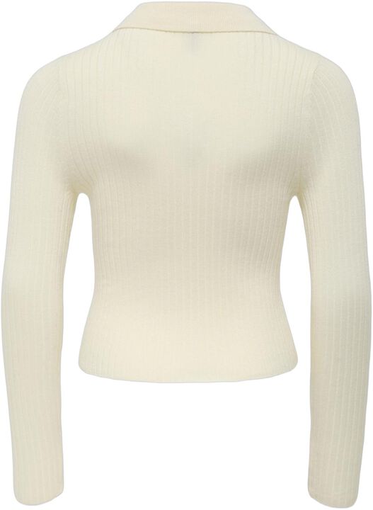 KOGMILA LS RIB BUTTON POLO NECK CP