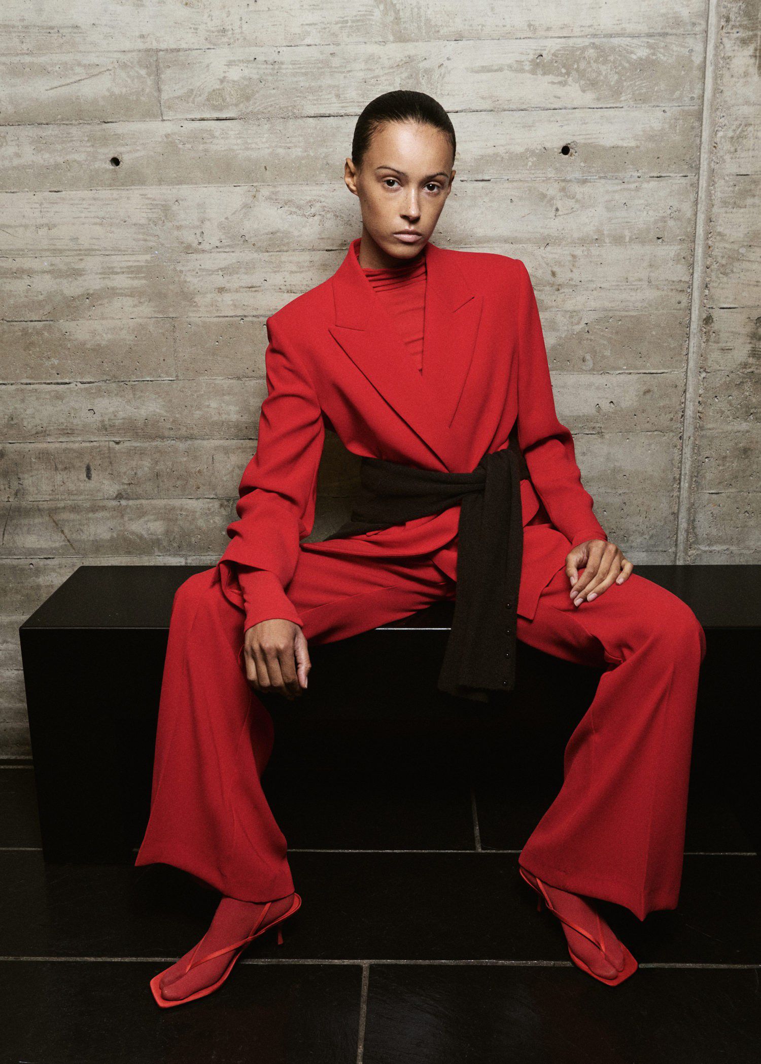 High-waist suits trousers