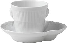 Hvid Elements 10 cl. espressokop med underkop