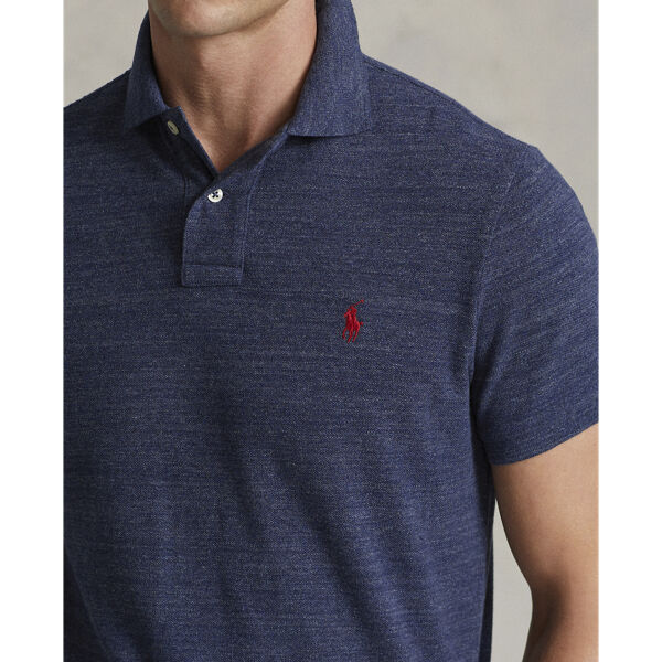 Custom Slim Fit Mesh Polo Shirt