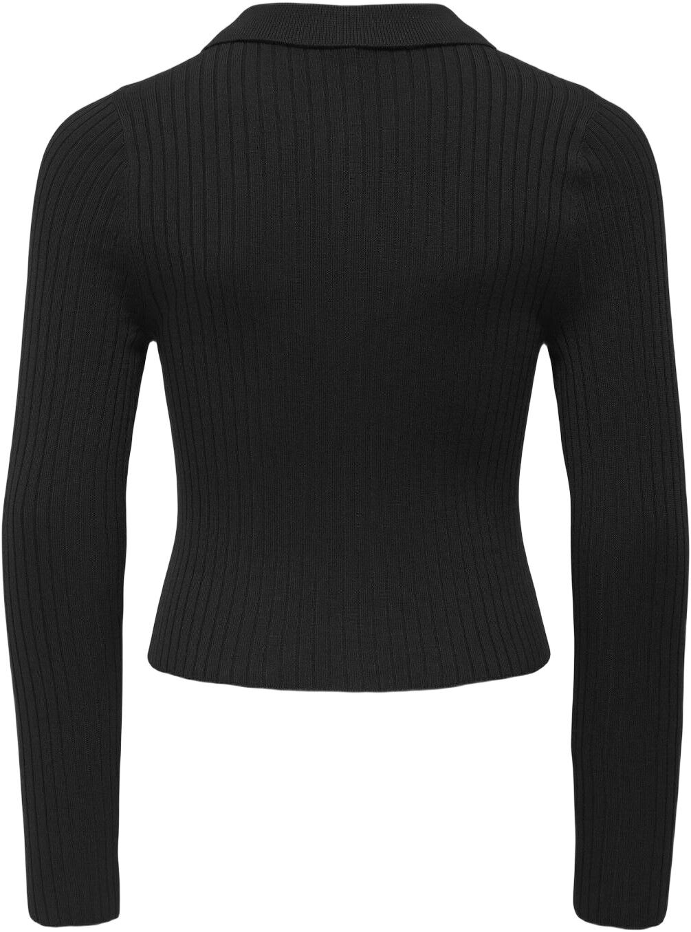 KOGMILA LS RIB BUTTON POLO NECK CP