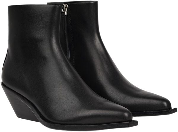 DULZURA - ANKLE LEATHER BOOTS WITH ZIPPER