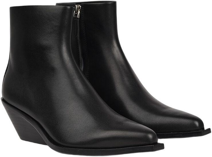 DULZURA - ANKLE LEATHER BOOTS WITH ZIPPER