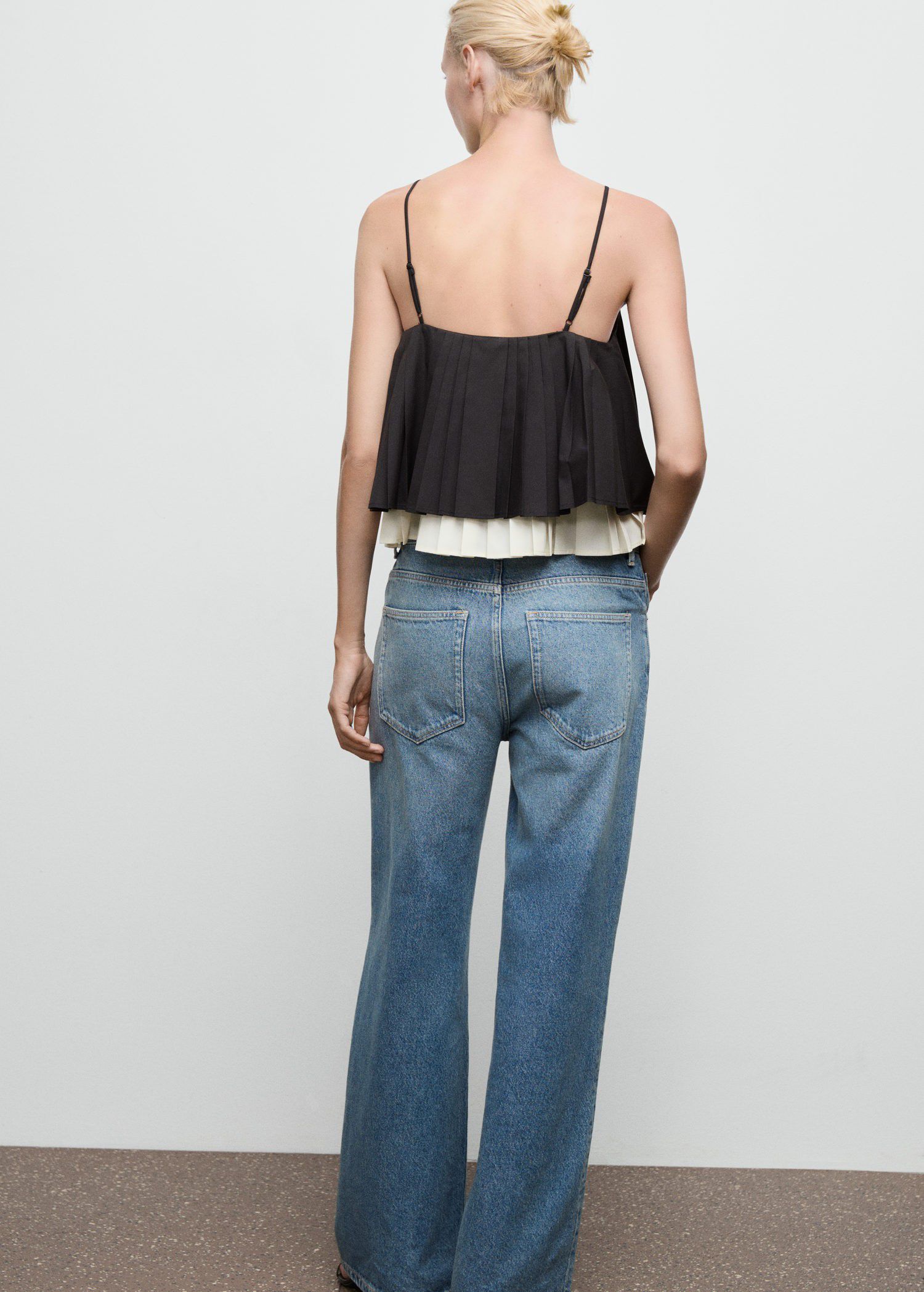 Pleated combined top