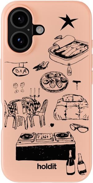 Graphic Print Case MagSafe iPhone 16 Bare Pink