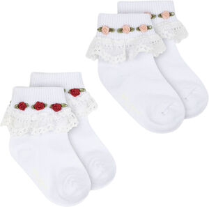2 PACK LACE SOCKS
