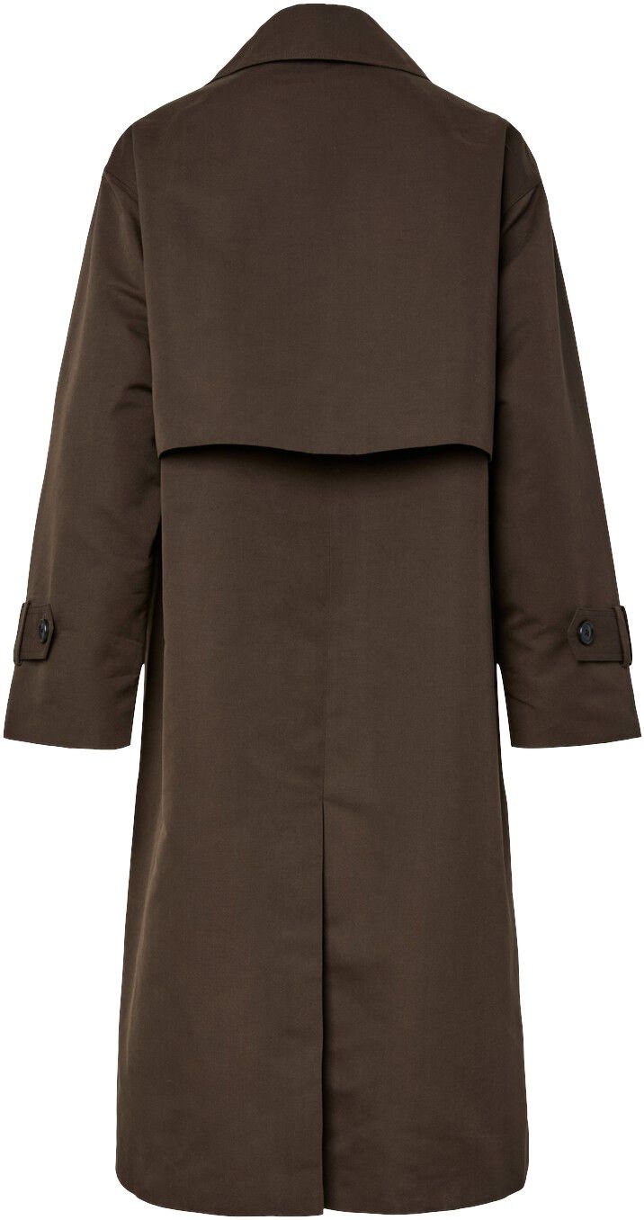 PCAGNES LS TIE TRENCHCOAT WVN D2D P