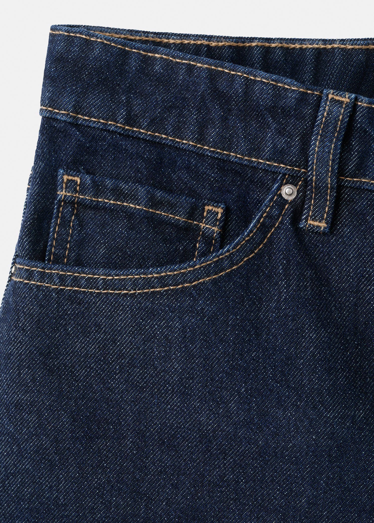 Straight-fit denim shorts