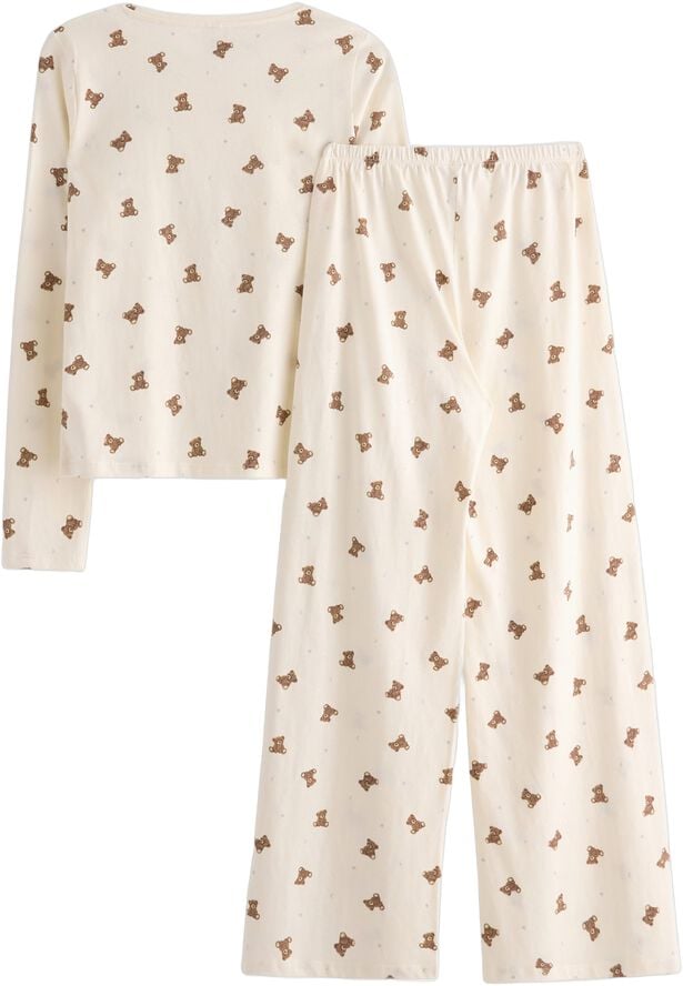 Cotton pyjama set with a long sleev